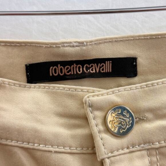 ROBERTO CAVALLI Tan Low Rise Straight Leg Pants EU 42 US 12 - Picture 4 of 5